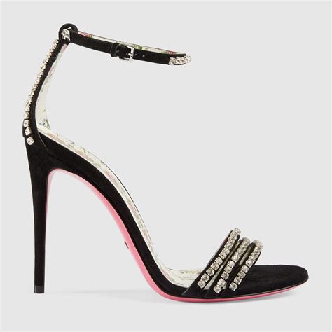 gucci suede sandal with crystals|gucci sandals original.